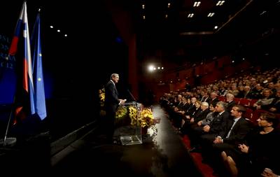 Predsednik republike dr. Danilo Trk se je udeleil proslave ob dravnem prazniku dnevu reformacije (foto: Stanko Gruden/STA)