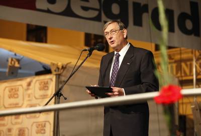 Predsednik republike dr. Danilo Trk se je udeleil slavnostnega odprtja 30. Vinske vigredi v Beli krajini (foto: Tina Kosec/STA)