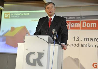 Predsednik republike dr. Danilo Trk se je udeleil slovesnosti ob odprtju 50. mednarodnega sejma Dom (foto: Neboja Teji/STA)