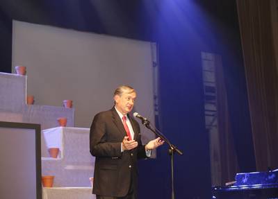 Predsednik republike dr. Danilo Trk in soproga Barbara Mikli Trk sta se udeleila otvoritvene slovesnosti 6. Mednarodnega festivala alpskega cvetja (foto: Tina Kosec/STA)