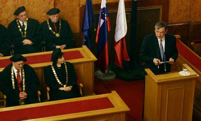 5. 3. 2008, Ljubljana: Predsednik dr. Danilo Türk se je udeležil izredne seje Senata Univerze v Ljubljani (FA BOBO)