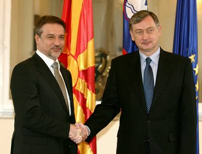 18. 3. 2008, Ljubljana: Predsednik republike dr. Danilo Türk je sprejel predsednika Republike Makedonije Branka Crvenkovskega (FA BOBO)