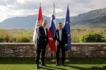 Serbian president Vui arrives for a working meeting at the invitation of Slovenian president Pahor