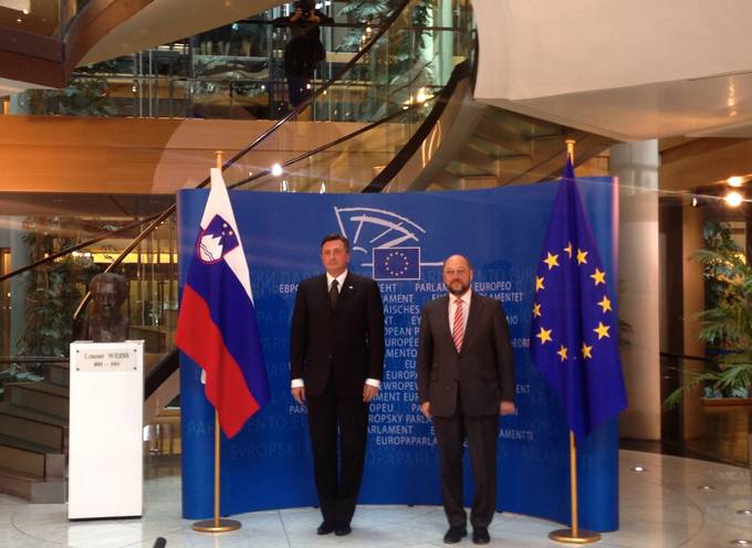 The President of the Republic of Slovenia, Borut Pahor, on his working visit to Strasbourg