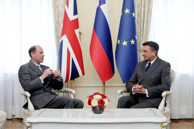 President Pahor receives Prince Edward at the Presidential Palace