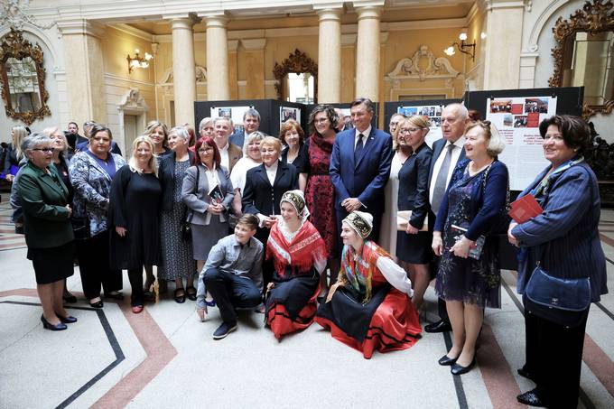 Slovenian president Borut Pahor at the main celebrations to mark the 30th anniversary of the Association of Slovenian Societies in Croatia