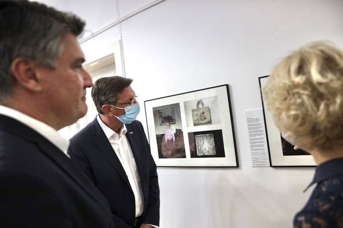 Slovenian and Croatian Presidents together for the first time at a memorial ceremony on the anniversary of the liberation of the former Italian fascist concentration camp Kampor on Rab island