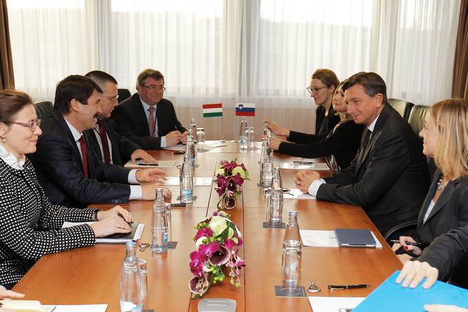 Bilateral meeting between the President of the Republic of Slovenia and the President of Hungary Jnos der.