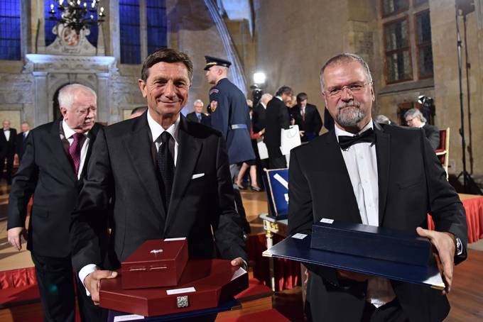 President Pahor receives the highest order of the Czech Republic, the Order of the White Lion