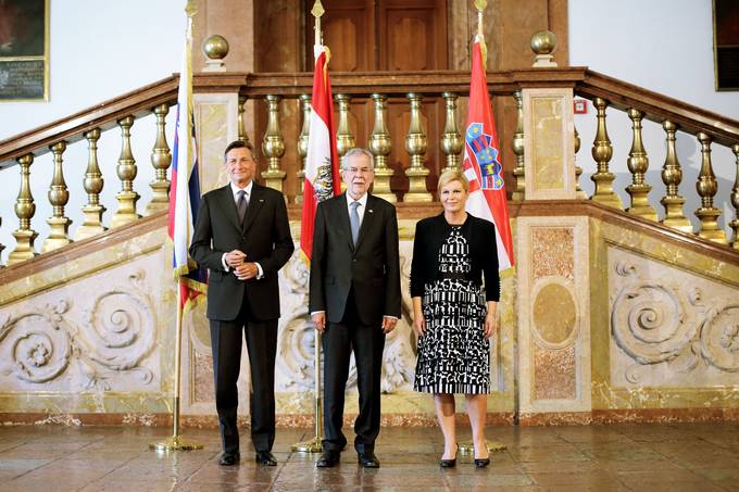 The fourth trilateral meeting of presidents of Slovenia, Austria and Croatia in Salzburg