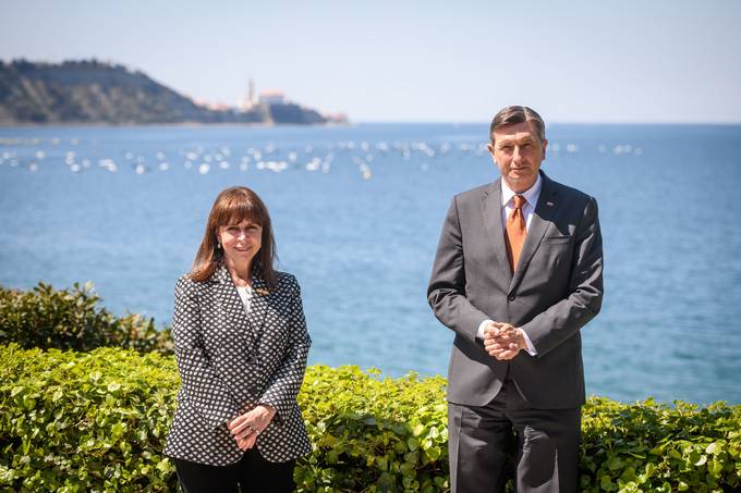 President Pahor and President Sakellaropoulou concluded their official visit in Koper