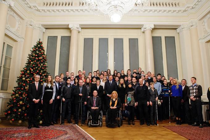 The President of the Republic of Slovenia, Borut Pahor, today held a reception for the best Slovenian athletes of 2013 in the Presidential Palace.