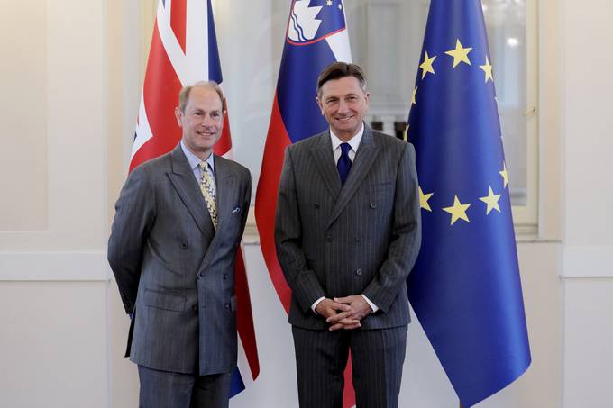 President Pahor receives Prince Edward at the Presidential Palace