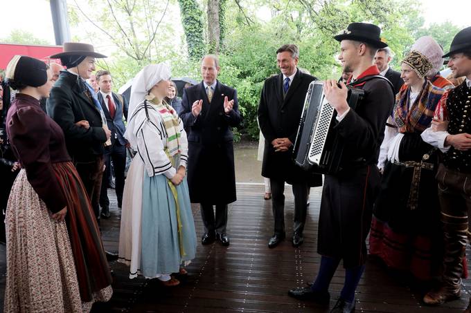 President Pahor receives Prince Edward at the Presidential Palace