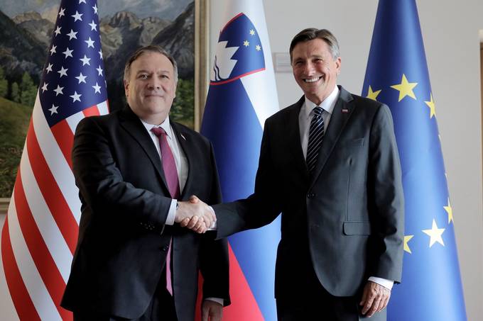 The Slovenian President receives US Secretary of State Michael Pompeo