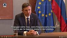 Pogovor predsednika Pahorja za Kanal 5 ob uradnem obisku Republike Severne Makedonije