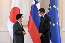 Predsednik republike Borut Pahor je sprejel ministra za zunanje zadeve Japonske Toshimitsuja Motegija