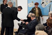 Predsednik republike Borut Pahor  na odprtju retrospektivne razstave Gabrijela Stupice