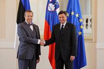 Predsednik republike v Ljubljani gostil estonskega predsednika Toomasa Hendrika Ilvesa