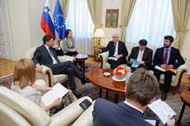 Predsednik republike Borut Pahor sprejel ministra za evropske zadeve Francoske republike Thierryja Repentina