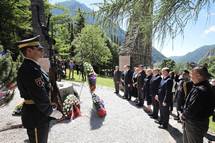 Predsednik republike se je udeleil slovesnosti v spomin na 75. obletnico osvoboditve koncentracijskega taboria pod Ljubeljem