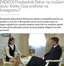 Intervju predsednika Republike Slovenije za rubriko 60 sekund