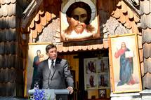 Predsednik Pahor na tradicionalni slovesnosti pri Ruski kapelici: 