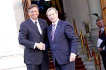 Predsednik Pahor z irskim predsednikom Higginsom in z irskim predsednikom vlade Kennyjem