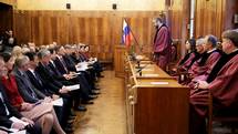 Predsednik Pahor se je ob dnevu ustavnosti udeležil slavnostne seje Ustavnega sodišča Republike Slovenije