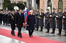 Predsednik Pahor na uradnem obisku v Sloveniji gosti litovsko predsednico Dalio Grybauskaitė