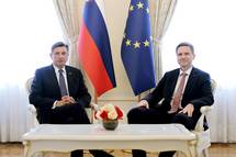 Uradno sreanje predsednika republike Pahorja in novega predsednika dravnega zbora Zoria
