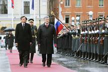 Predsednik Ukrajine Poroenko na povabilo predsednika republike Pahorja obiskal Slovenijo
