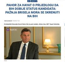 Pogovor predsednika Republike Slovenije za bosanski Hayat TV
