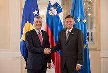 Predsednik Pahor sprejel predsednika Republike Kosovo Hashima Thaija