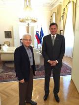 Predsednik Pahor sprejel ministra za kulturo Peršaka