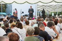 Predsednik Pahor se je udeležil slavnostnega dogodka ob zaključku obnove domače župnjiske cerkve Marije Vnebovzete v Šmarju pri Jelšah