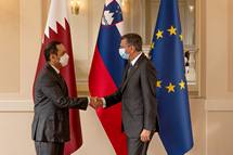 Predsednik Pahor je sprejel ministra za zunanje zadeve Drave Katar 