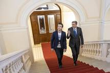 Sprehod skozi Predsedniko palao s predsednikom Pahorjem za oddajo TV Ambienti