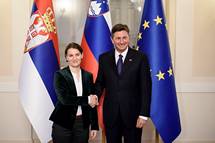 Predsednik Pahor sprejel predsednico Vlade Republike Srbije Ano Brnabi