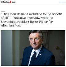 Pogovor predsednika Republike Slovenije Boruta Pahorja za Albanian Post