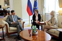 Predsednik Pahor je sprejel podpredsednico parlamenta Ukrajine Oleno Kondratiuk