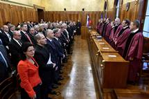 Predsednik Pahor se je ob dnevu ustavnosti udeleil slavnostne seje Ustavnega sodia