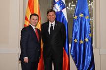 Predsednik republike Borut Pahor sprejel makedonskega premiera Nikolo Gruevskega