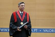 Predsednik Pahor prejel astni doktorat Univerze v Lizboni - Doctor Honoris Causa -za njegova prizadevanja za spravo in za skupni Evropski projekt