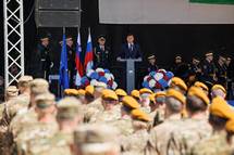 Predsednik Republike Slovenije in vrhovni poveljnik obrambnih sil Borut Pahor na osrednji prireditvi ob dnevu Slovenske vojske