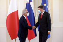 Predsednik Pahor sprejel ministra za zunanje in evropske zadeve Republike Malte Bartola