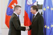 Predsednik republike Borut Pahor sprejel predsednika slovakega parlamenta Petra Pellegrinija