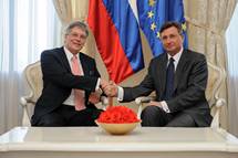 Predsednik republike Borut Pahor je danes sprejel korokega deelnega glavarja dr. Petra Kaiserja