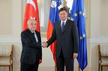 Predsednik republike Borut Pahor sprejel predsednika Velike nacionalne skupine Republike Turije Cemila ika