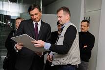 Predsednik republike Borut Pahor na otvoritvi fotografske razstave Multitaskerji